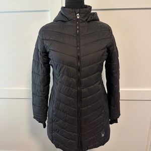 Spyder Girls Black Winter Jacket - Large 12/14